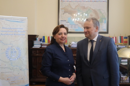 Среща на посланик Мария Ангелиева с Манфред Зайц, генерален директор на Дунавската комисия